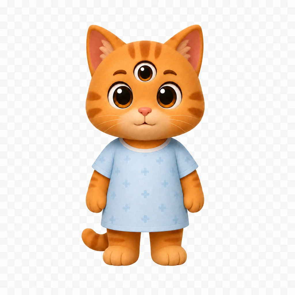 Patient with three eyes