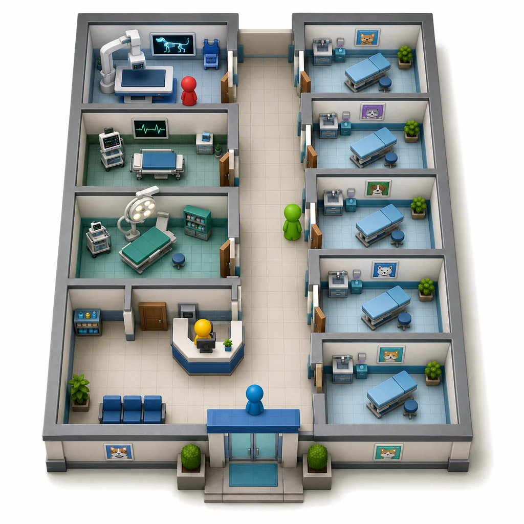 Simplified Animal Hospital team position guide